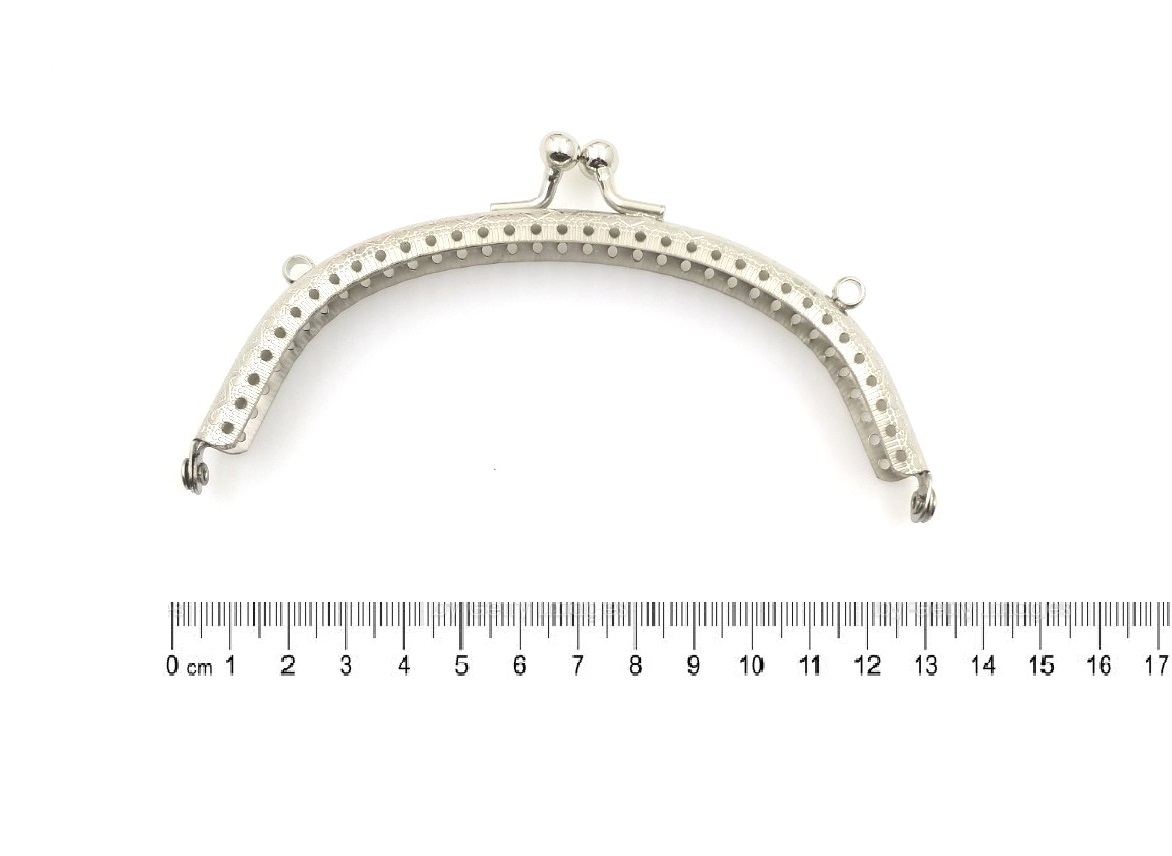 Metal Cüzdan Klipsi Oval  Gümüş 13 cm